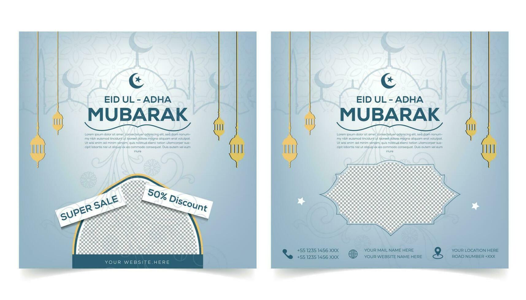 Eid Special social media post design. vector