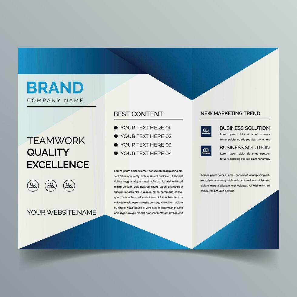 Corporate business trifold brochure template. A4 abstract business brochure template. vector