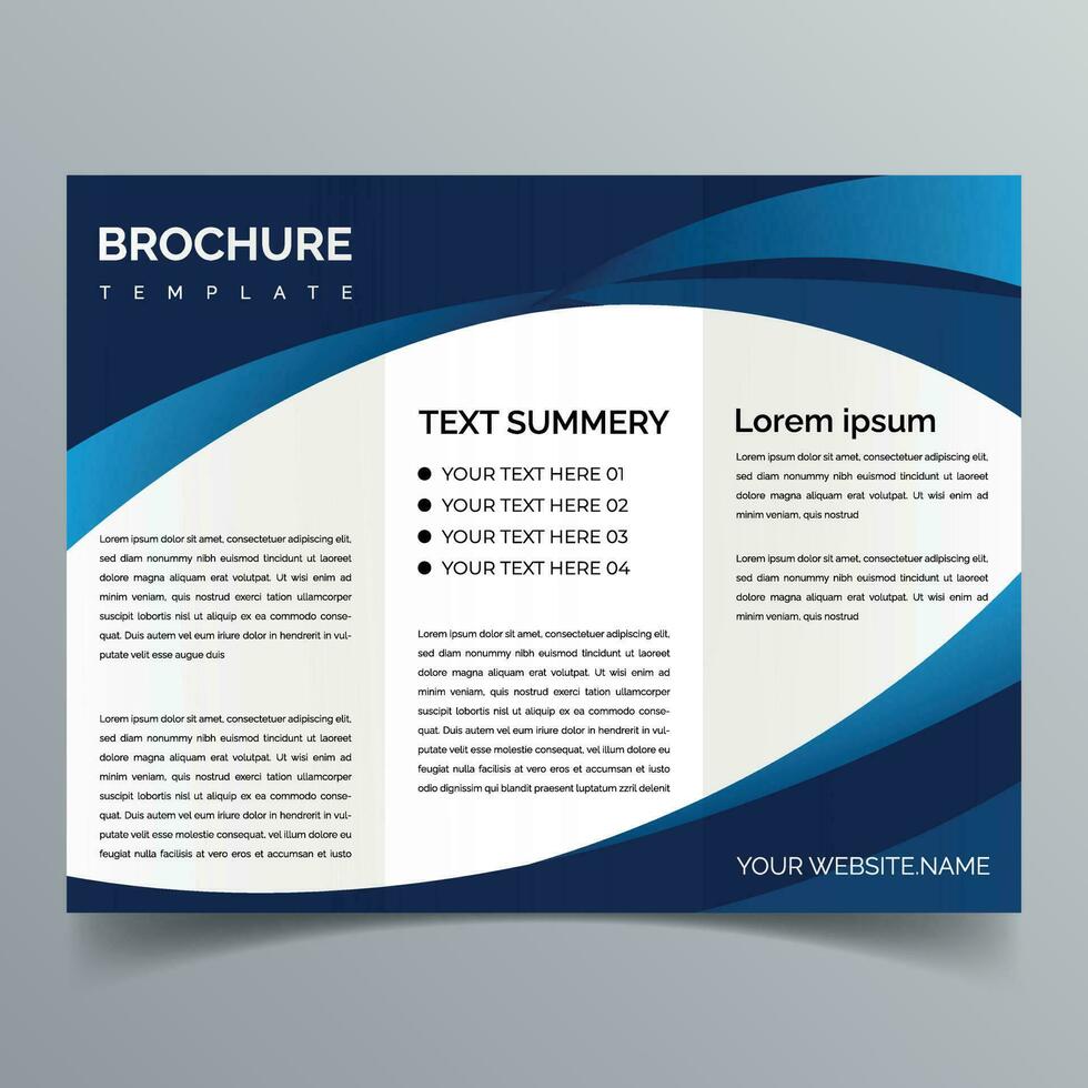 Corporate business trifold brochure template. A4 abstract business brochure template. vector