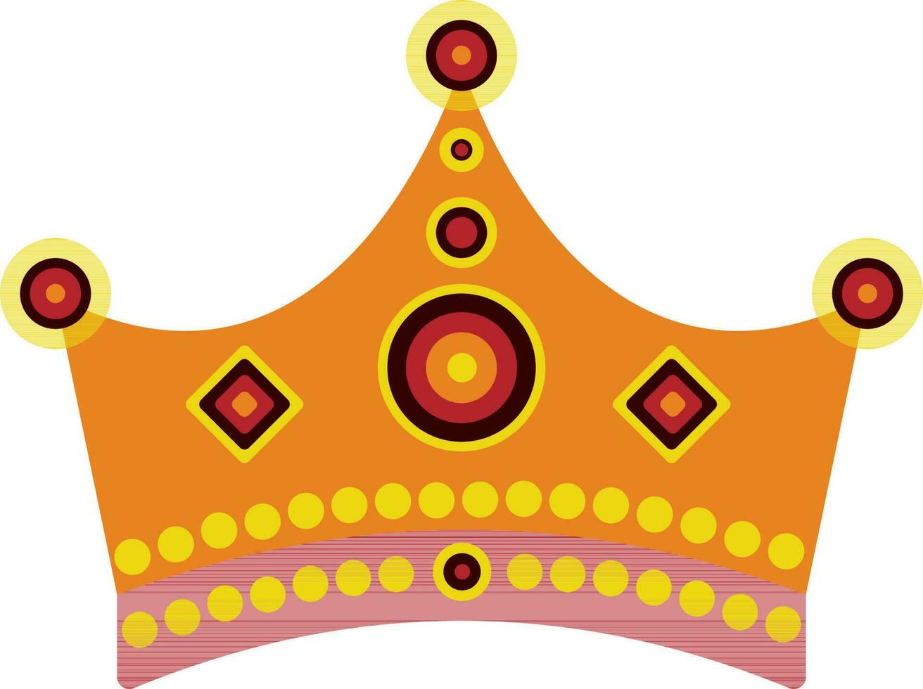 Illustration of a crown of king. vector