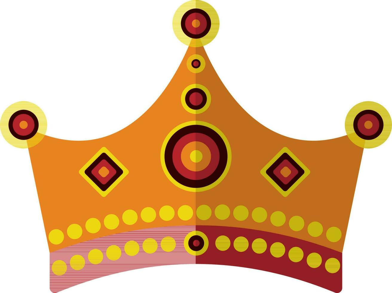 Illustration of a crown of king. vector