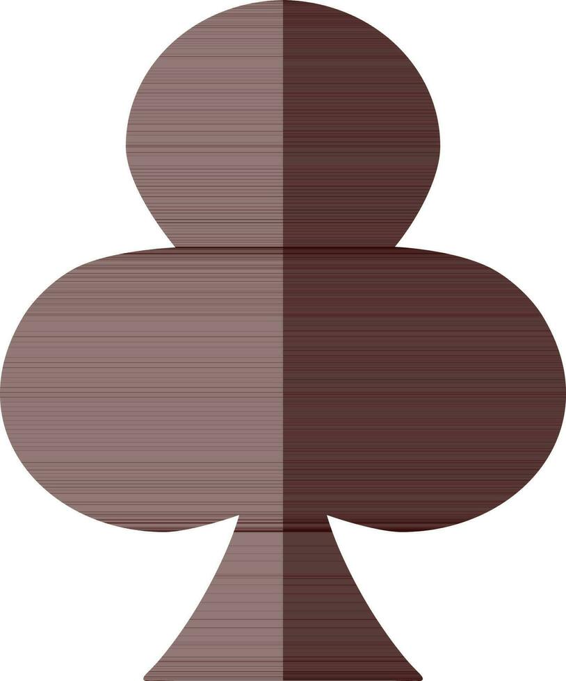 Brown ace playing cards in flat style. vector