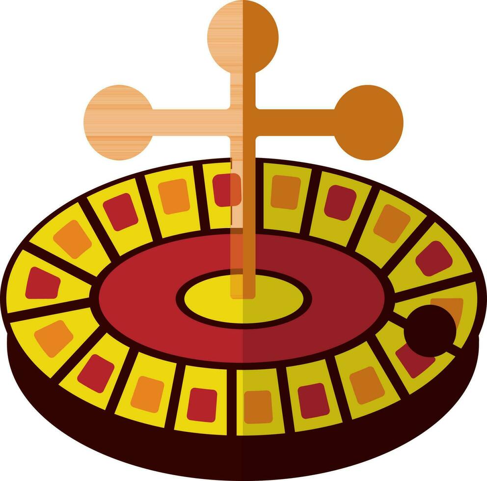 Illustration of a casino roulette. vector