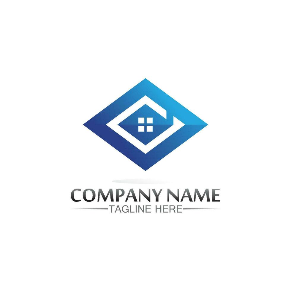 Building home logo, house logo, architecture, icon, residence and city, town, design and window, estate, business logo, vector home