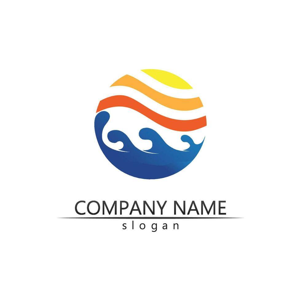 Water wave icon vector