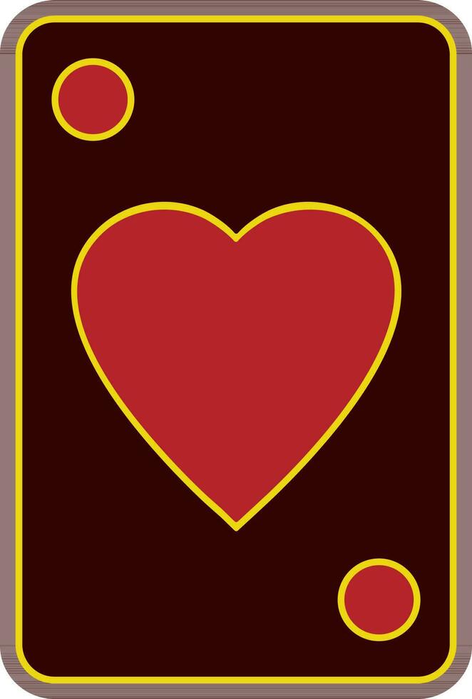 Flat style heart in playing cards. vector