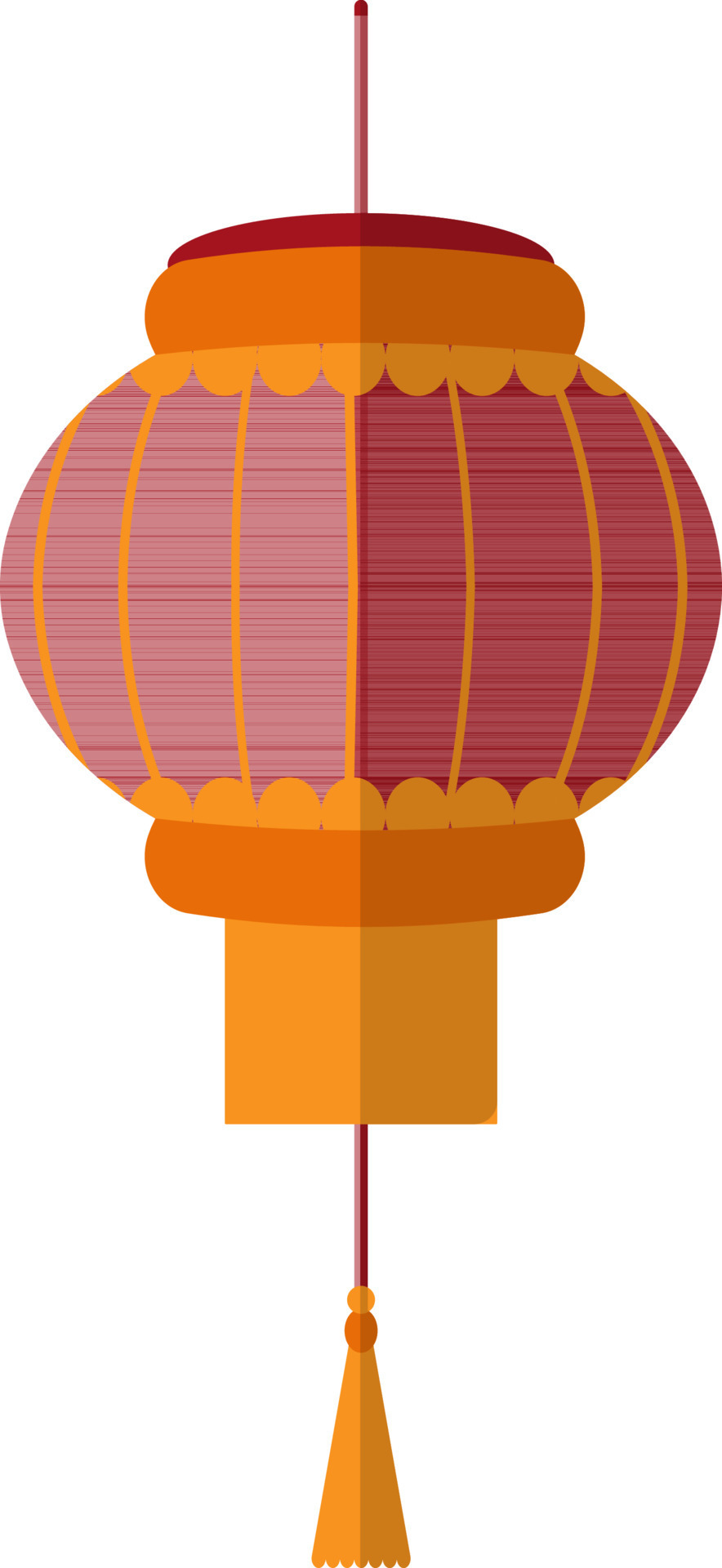 Chinese new year lamp in red and orange color. 24370839 Vector Art at ...