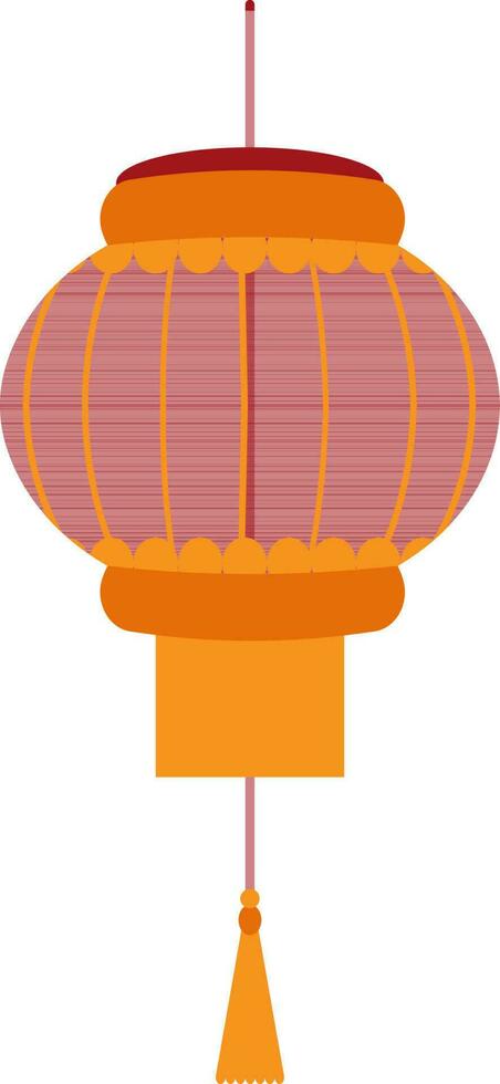 Chinese new year lamp in red and orange color. vector