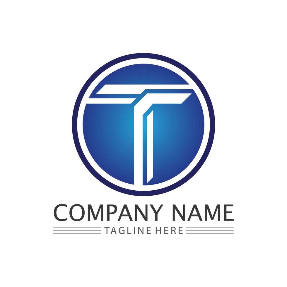 letter T logo image and font T design graphic  vector