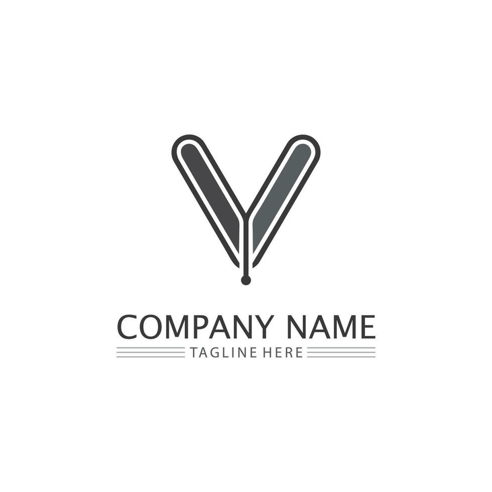 V Letter Logo Template vector