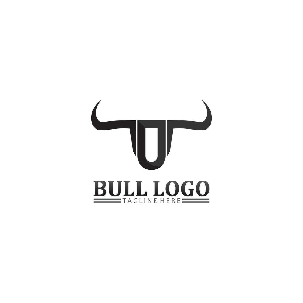 cabeza de búfalo de toro, vaca, vector de diseño de logotipo de mascota animal para búfalo de cuerno deportivo, animal, mamíferos, logotipo de cabeza, salvaje, matador