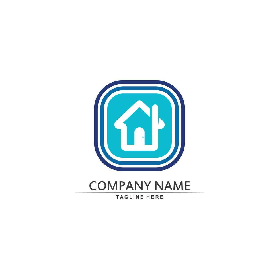 Real estate and home buildings vector logo icons template