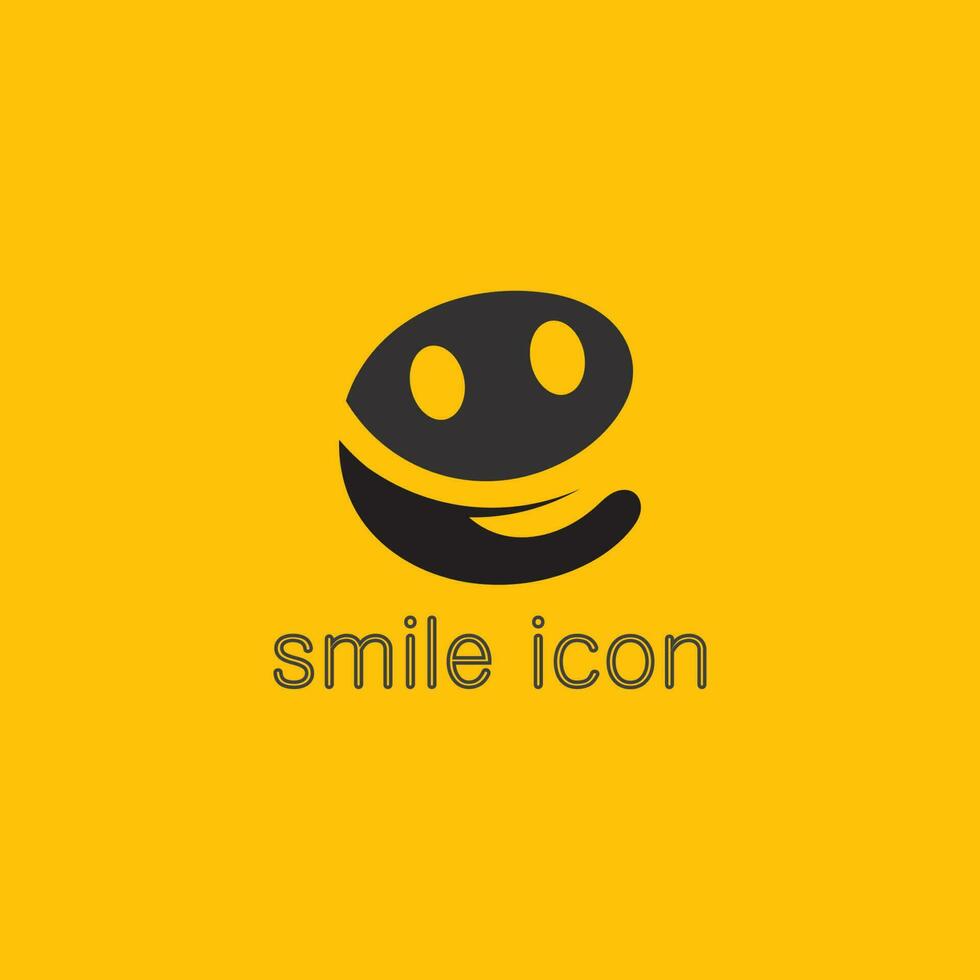 icono de sonrisa, sonrisa, diseño de logotipo vectorial, emoticonos felices, diseño divertido y felicidad de emoji vectorial vector