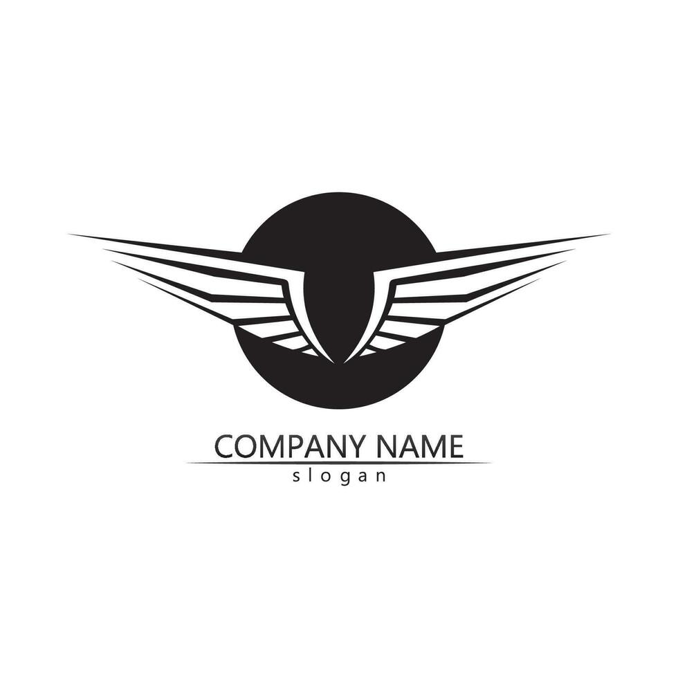 Black wing logo symbol for a professional designer vector