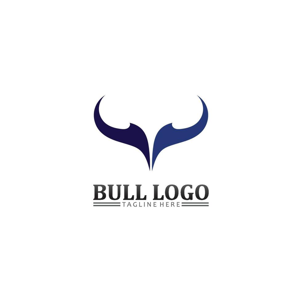 cabeza de búfalo de toro, vaca, vector de diseño de logotipo de mascota animal para búfalo de cuerno deportivo, animal, mamíferos, logotipo de cabeza, salvaje, matador