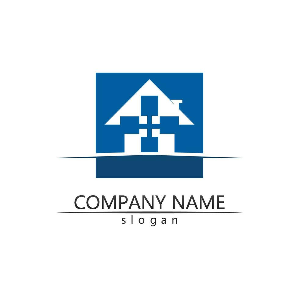 Real estate and home buildings vector logo icons template