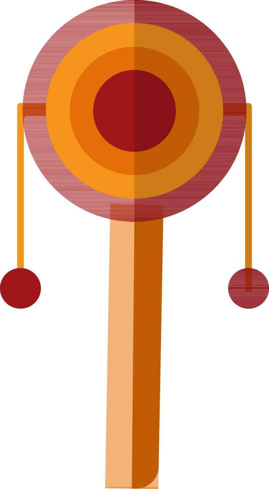 rojo y naranja chino tambor. vector