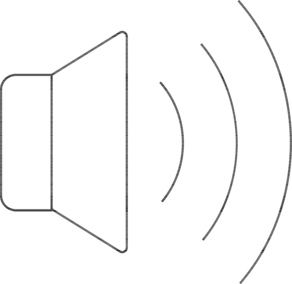Flat style loudspeaker. vector