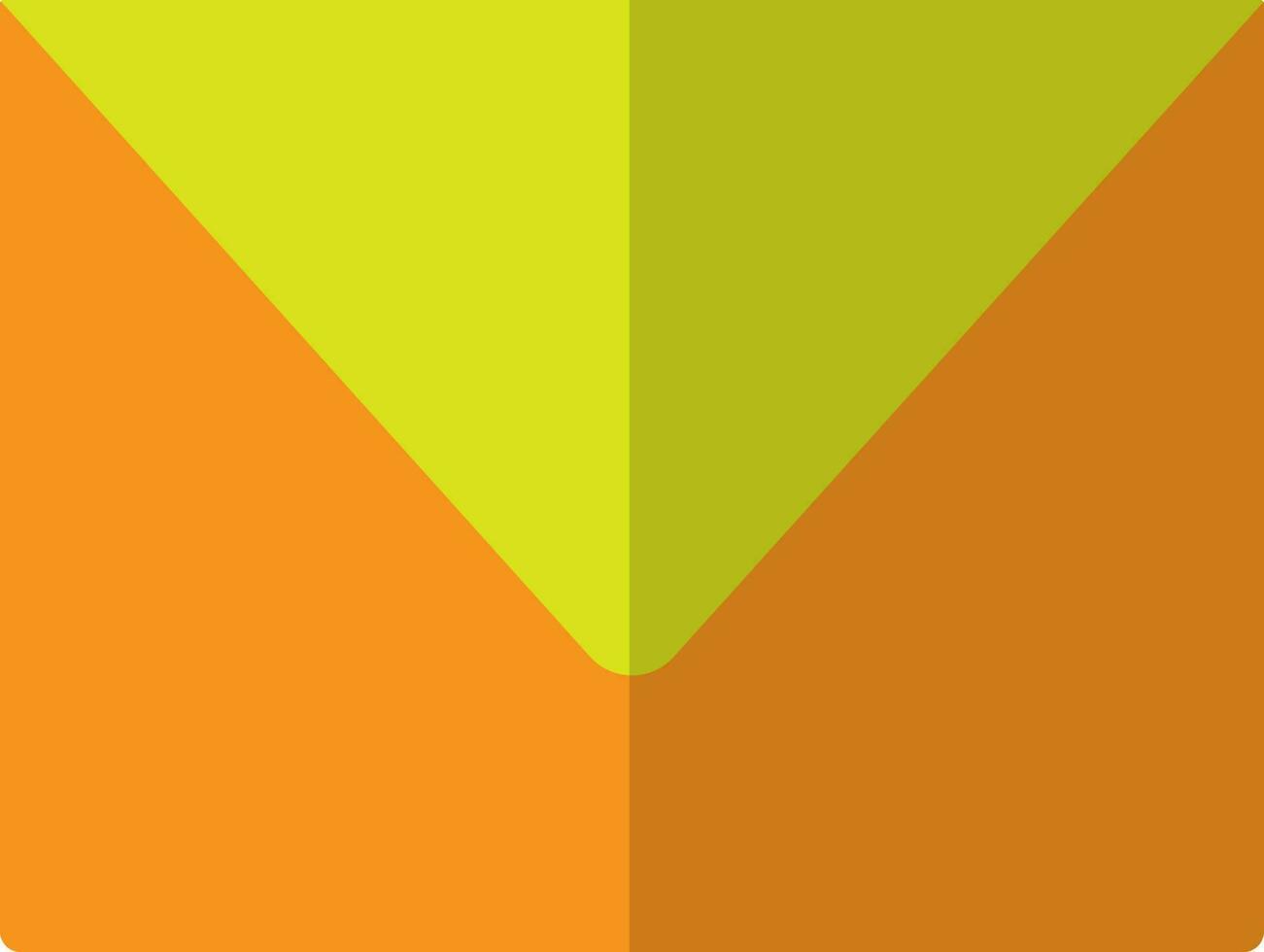 Orange and green close envelope. vector