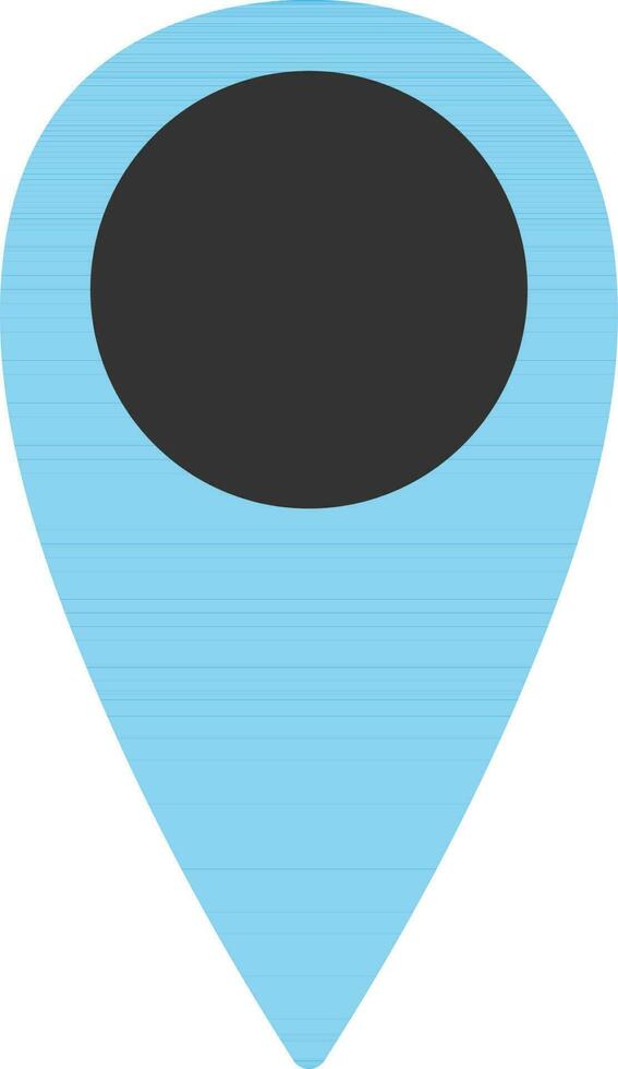 Blue map pointer in flat style. vector