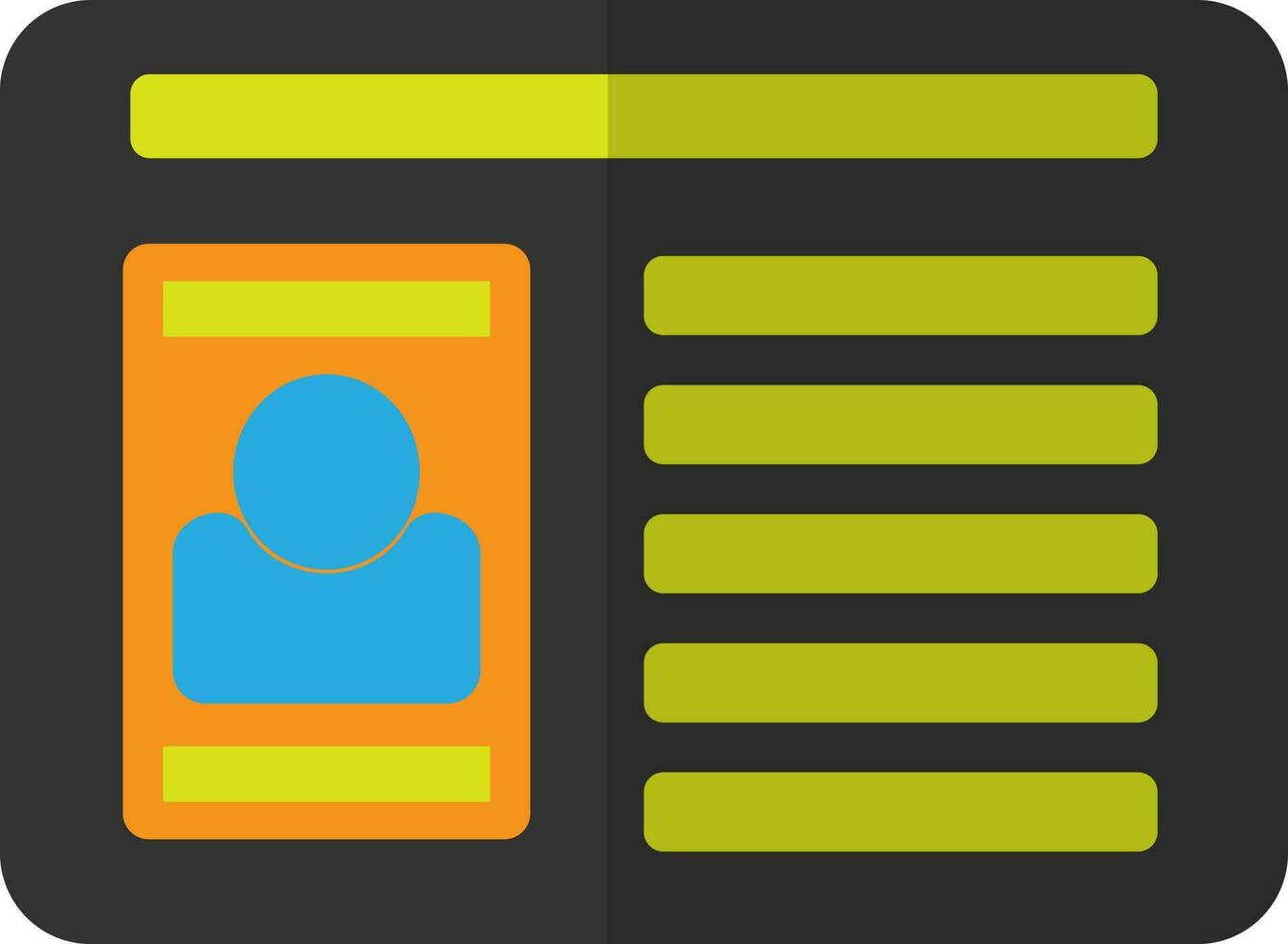 Identification card icon. vector