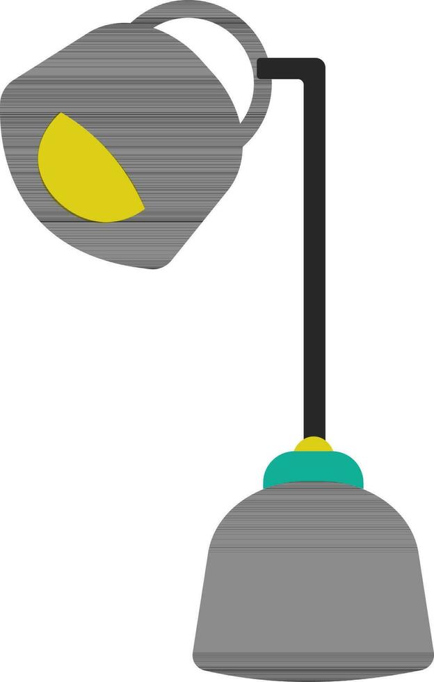 Grey and green table lamp. vector
