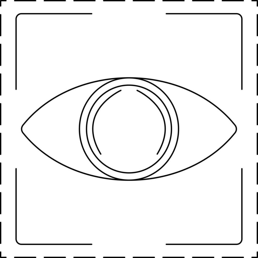 Black line art eye lens. 24371320 Vector Art at Vecteezy