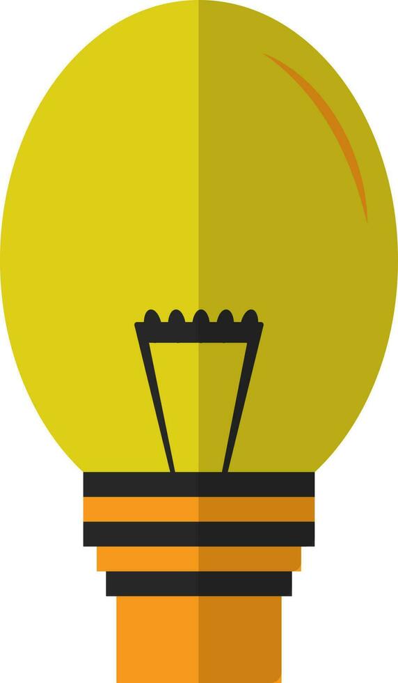 Green and orange electric bulb. vector