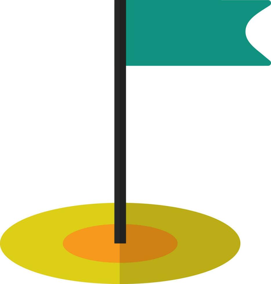 golf bandera en gris y azul color. vector