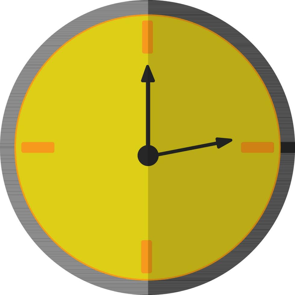 Illustration of a green and grey wall clock. vector