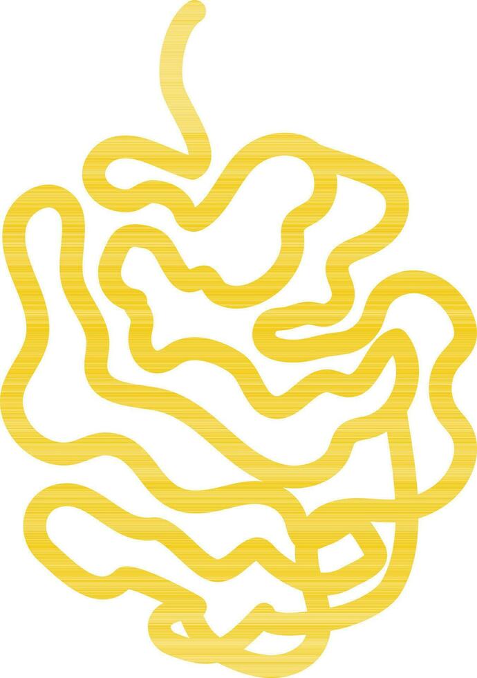 Yellow small intestine. vector