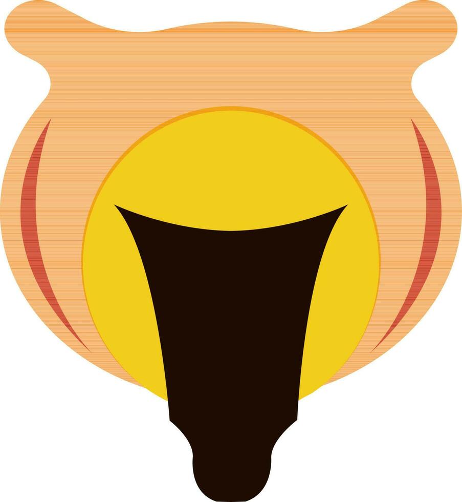 Human bladder in orange and brown color. vector