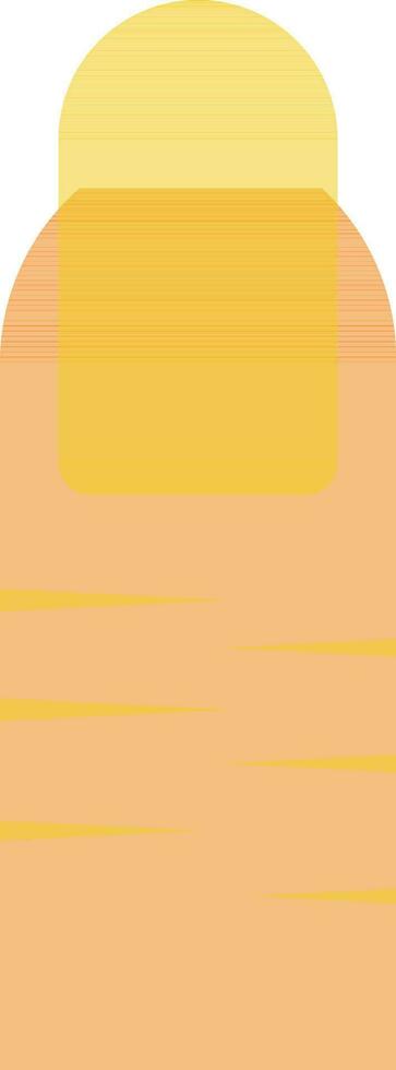 Orange and yellow finger in flat style. vector