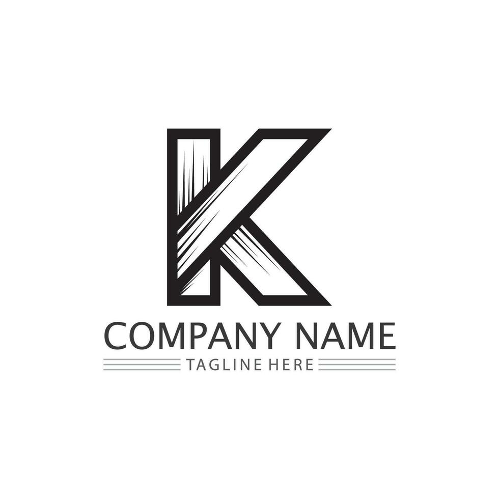 K logo design K letter font Concept Business logo vector and design initial company