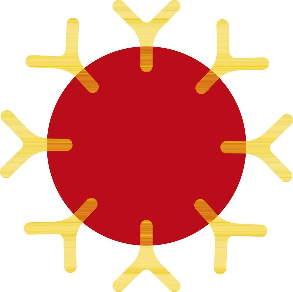 Red and yellow immune system. vector