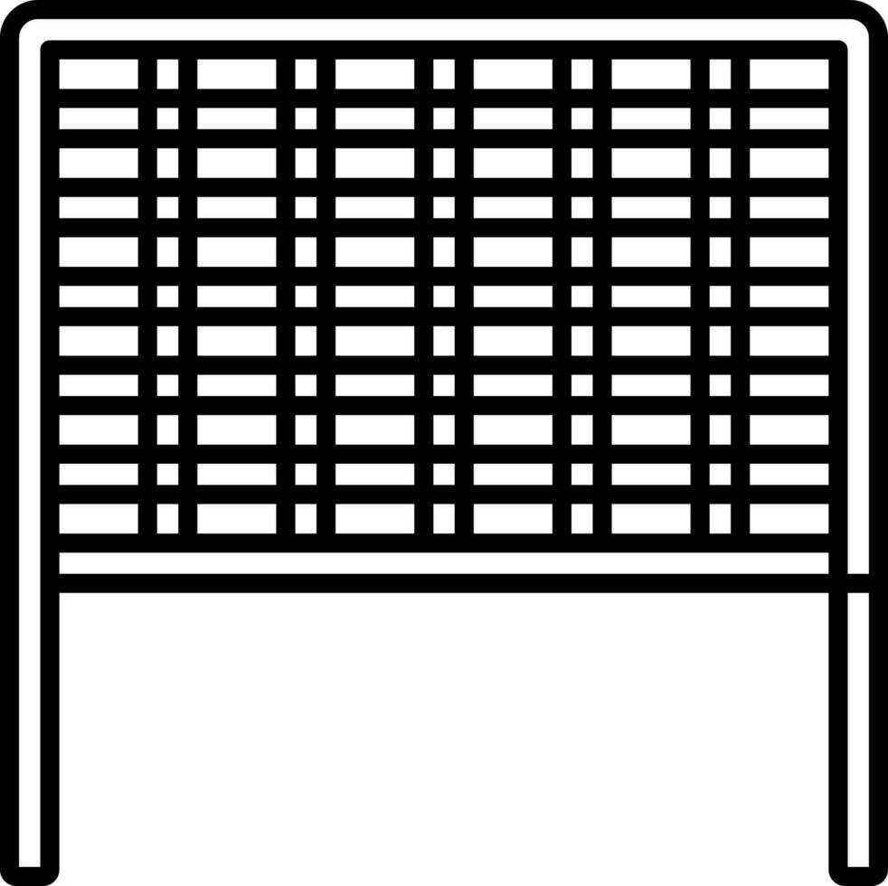 Flat style soccer goal net. vector