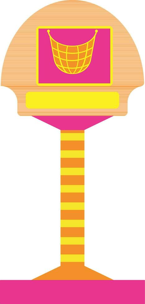 Basketball net with stand. vector