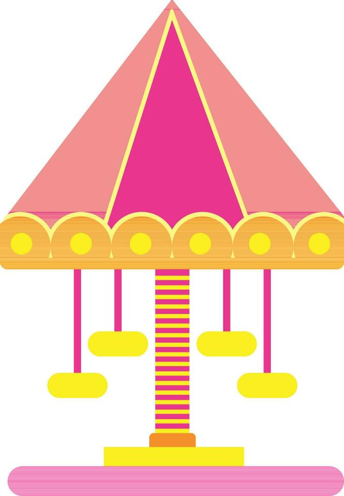 Fair ride in flat style. vector