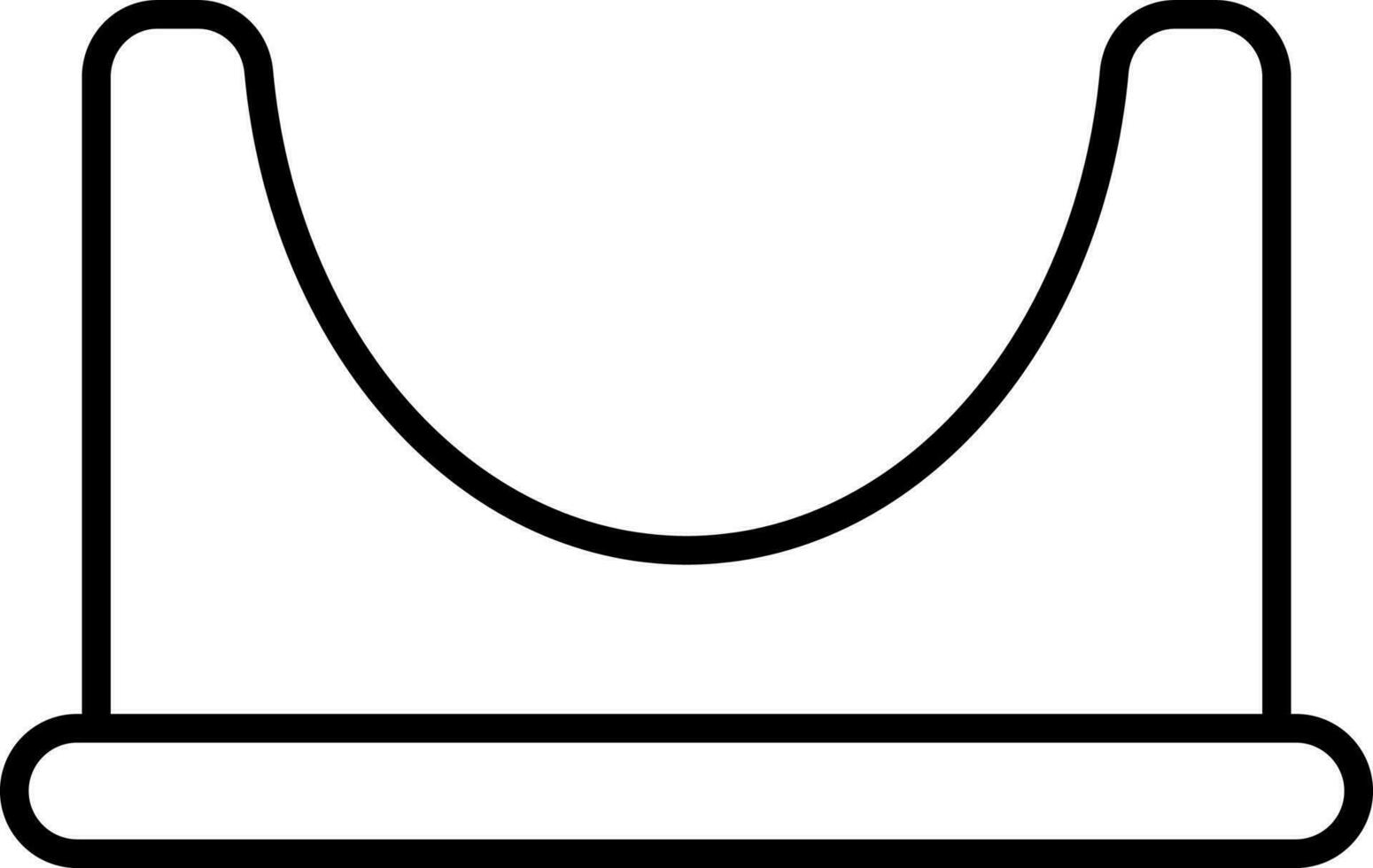 Black line art illustration of a amusement park, fun, slides. vector