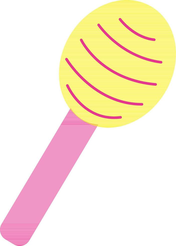 Pink and yellow racket. vector