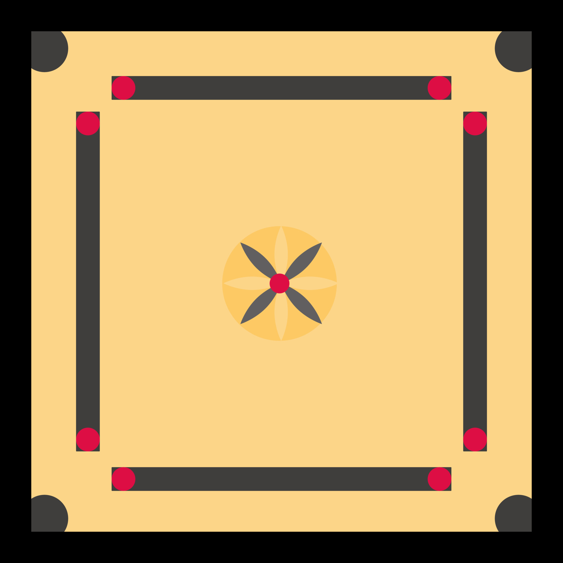 Wooden Carrom Board Size 32x32 Inch