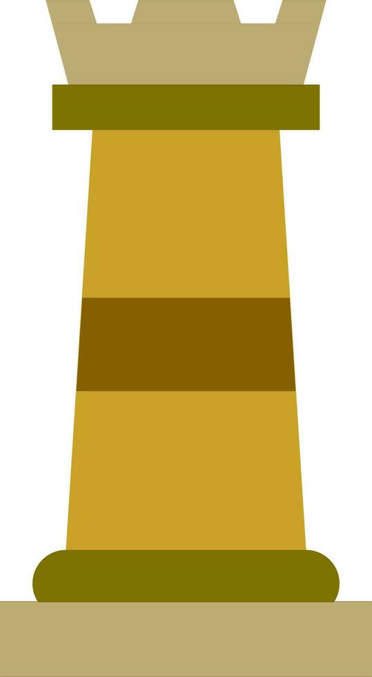 Chess king icon in brown and yellow color. vector
