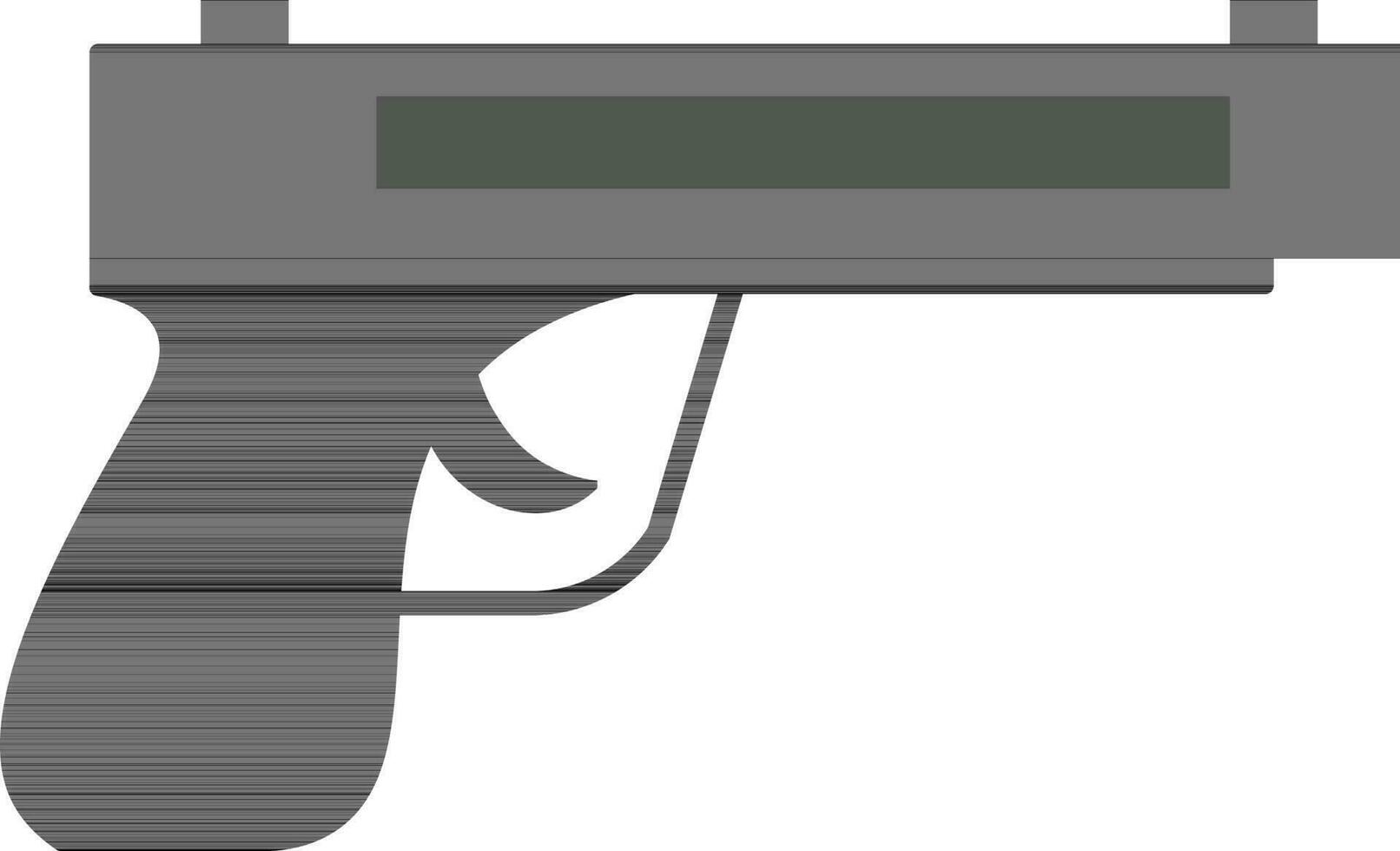 Stylish black and gray gun. vector