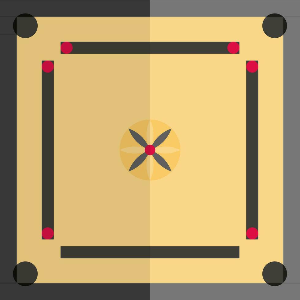 Carrom board in flat style illustration. vector