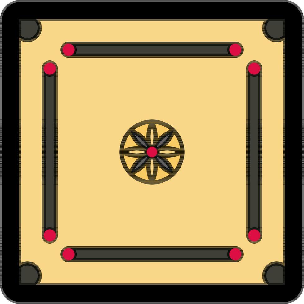 Carrom board in flat illustration. 24371635 Vector Art at Vecteezy