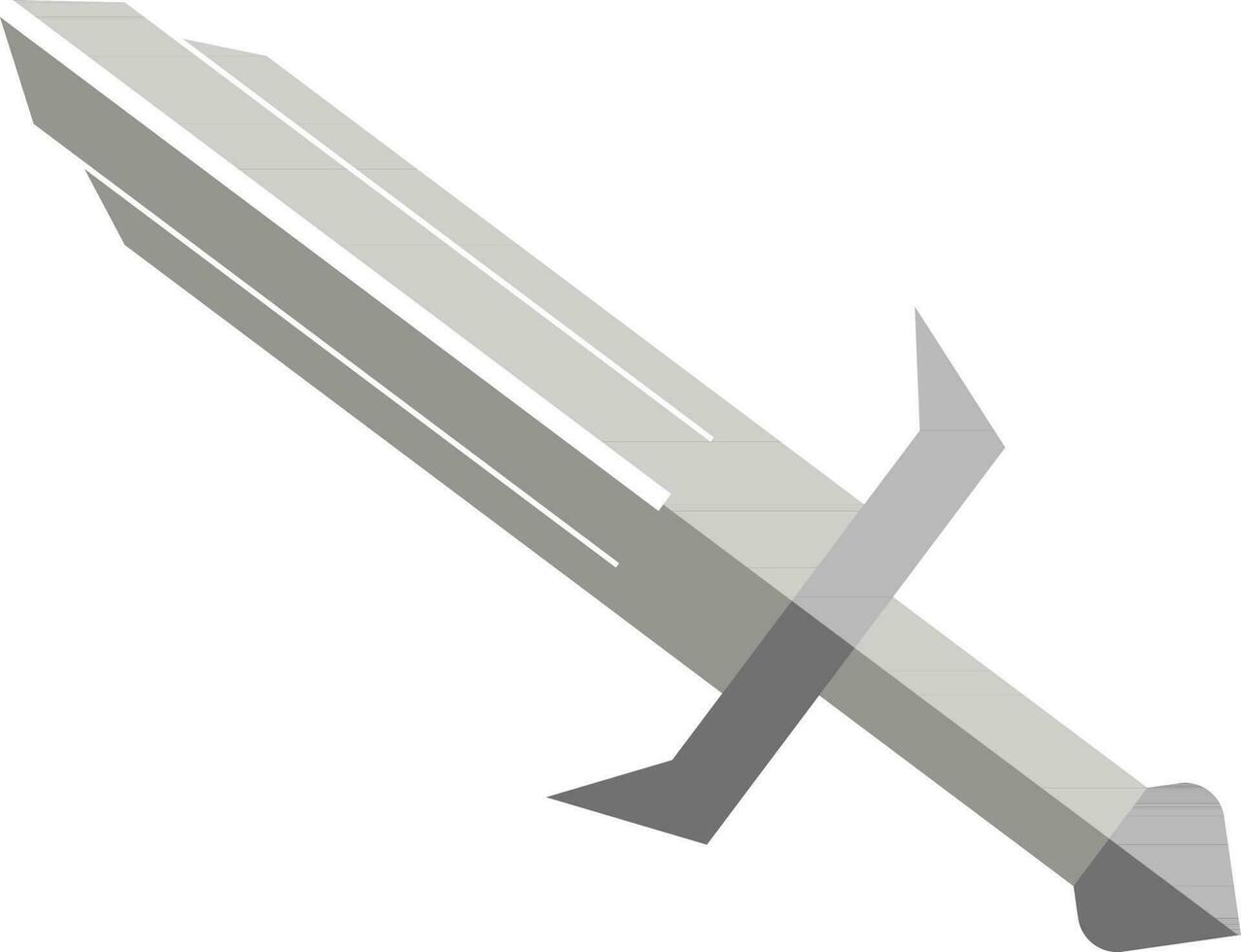 Sword in gray and white color. vector