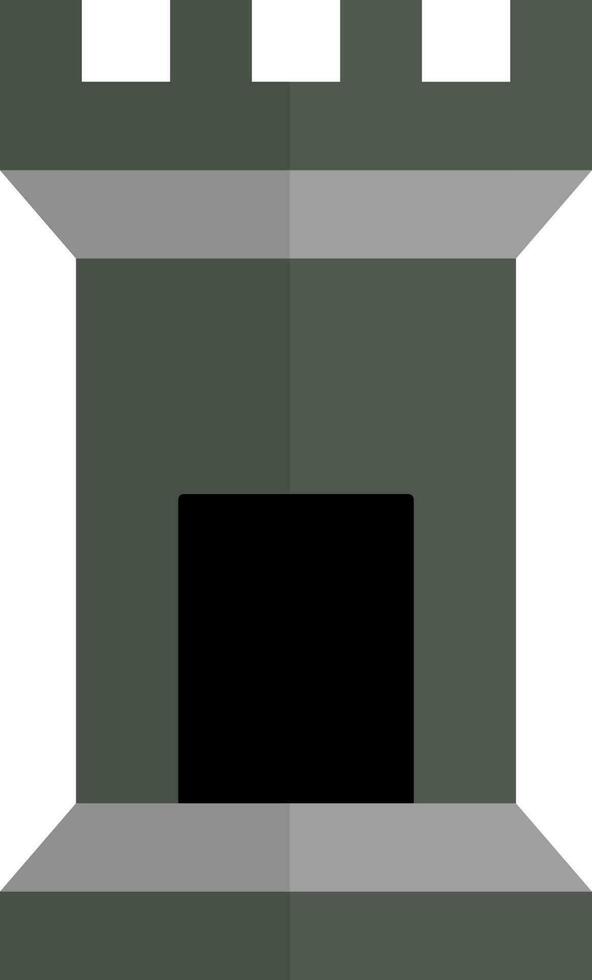 Black and gray tower. vector