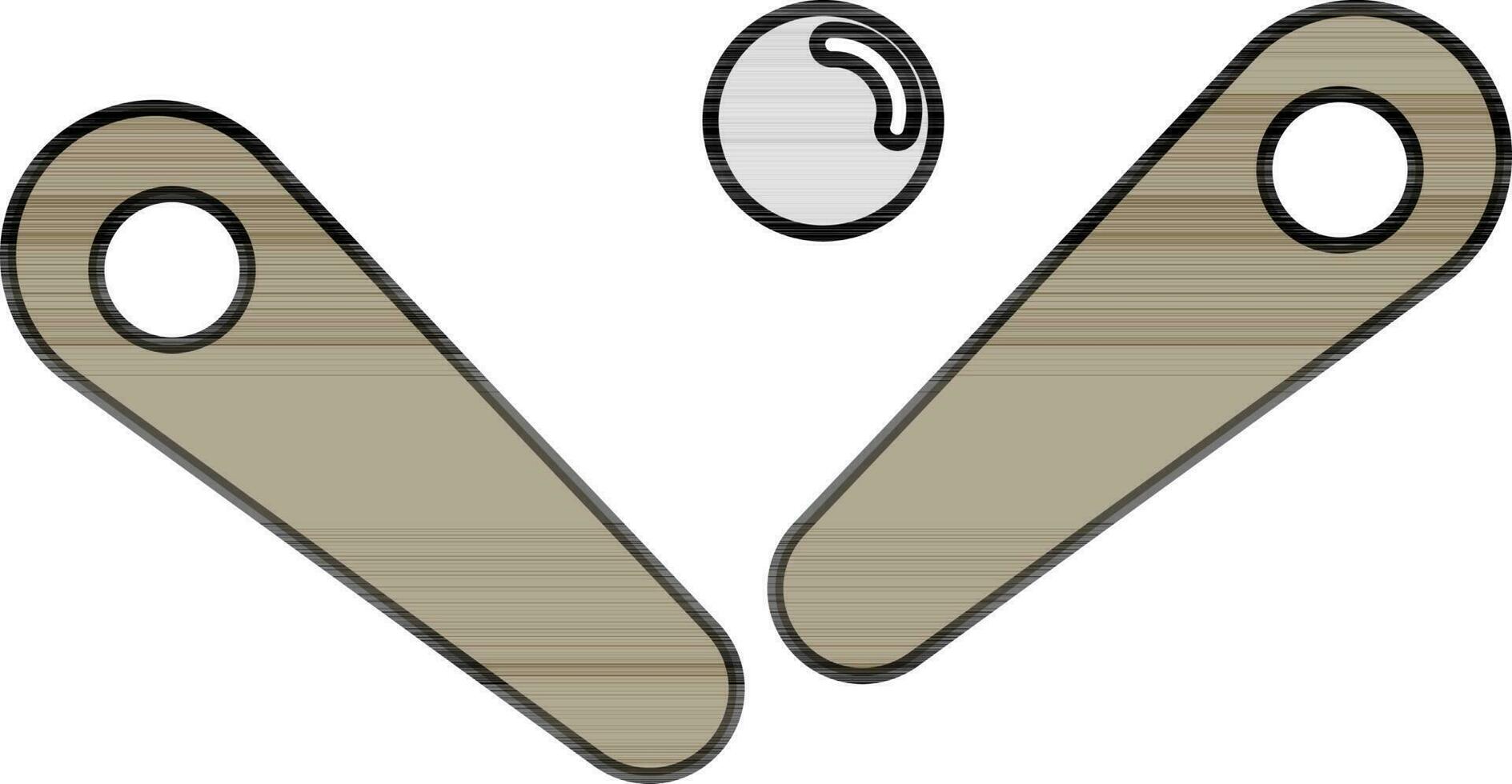 marrón y gris pinball vector