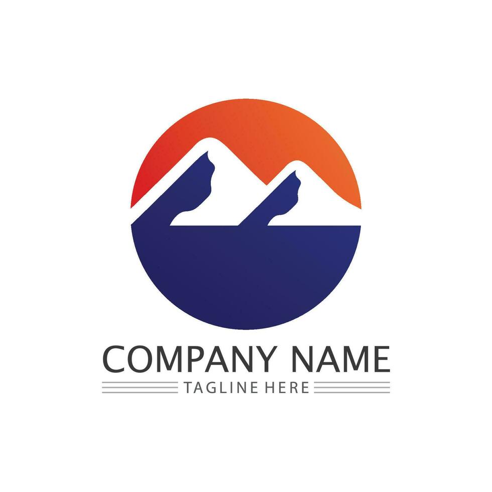 Mountain icon Logo vector