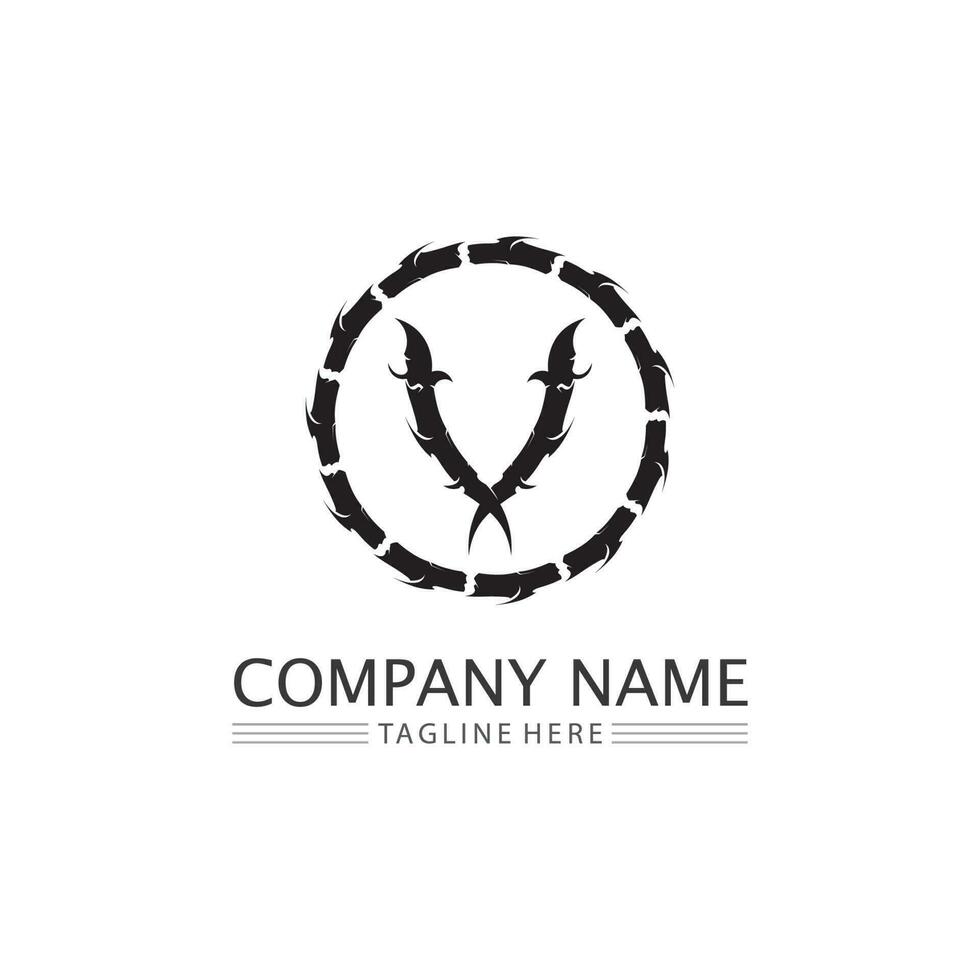 V Letter Lightning Logo Template vector